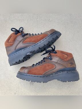 Dr. Martens DMS 9245 Suede & Leather Ankle Hike Work Boot MIE Brown UK6 W7 M6